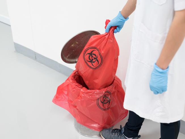 Red Waste Disposal Bag