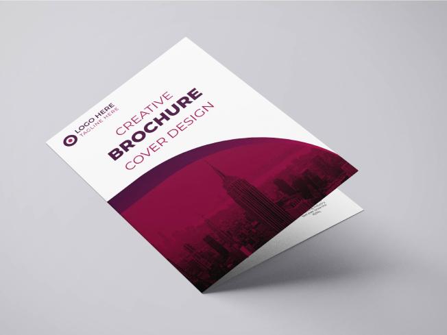 P & P, P & A Brochure Red and white